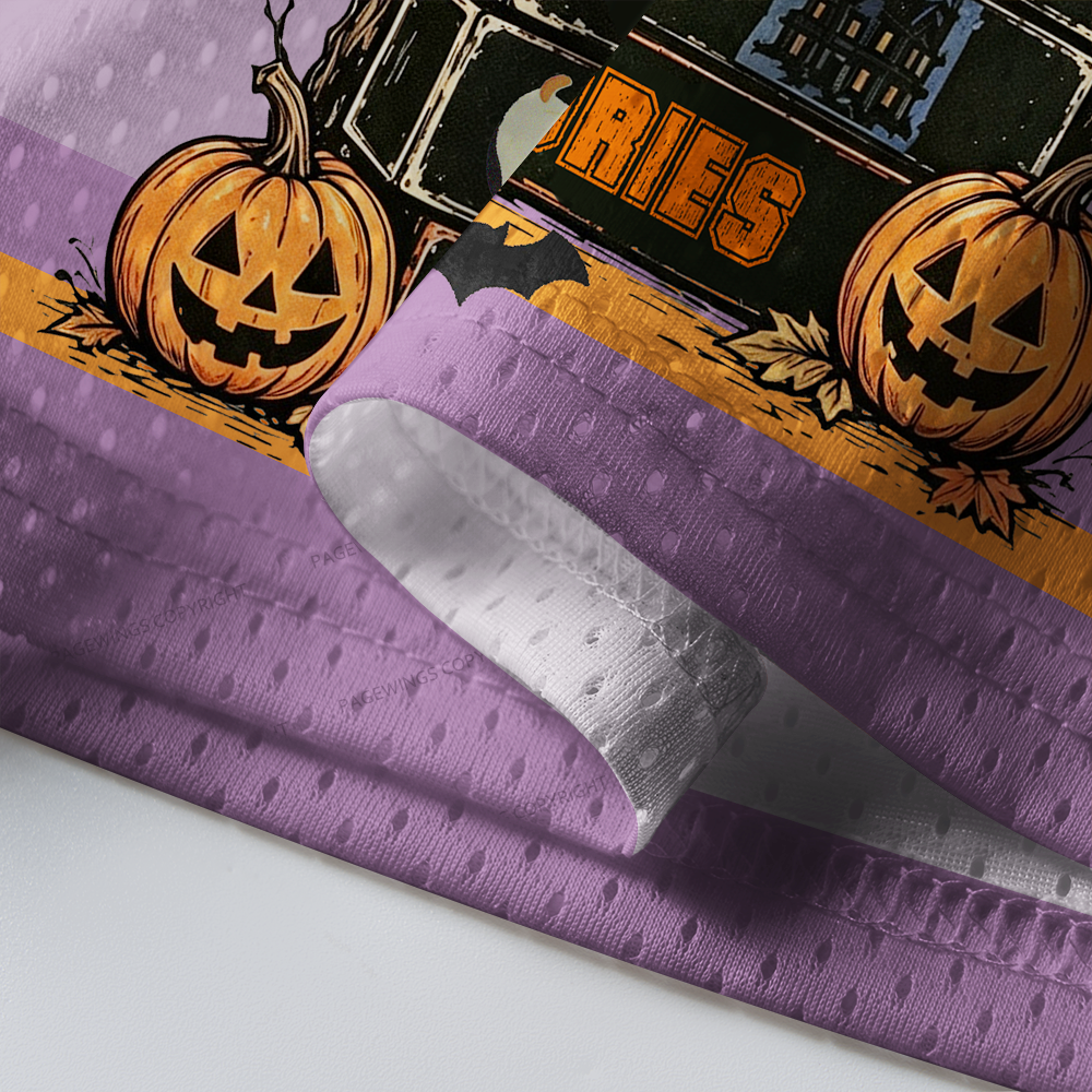 Pagewings Vintage Halloween Unisex Mesh Jersey
