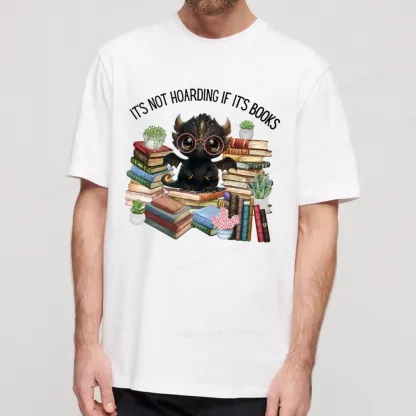Pagewings Not Hoarding Books Cute Dragon Reading Unisex Classic T-shirt