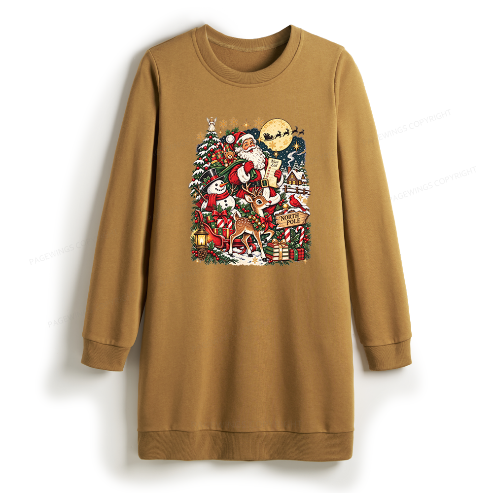 Pagewings Christmas Sweatshirt Dress