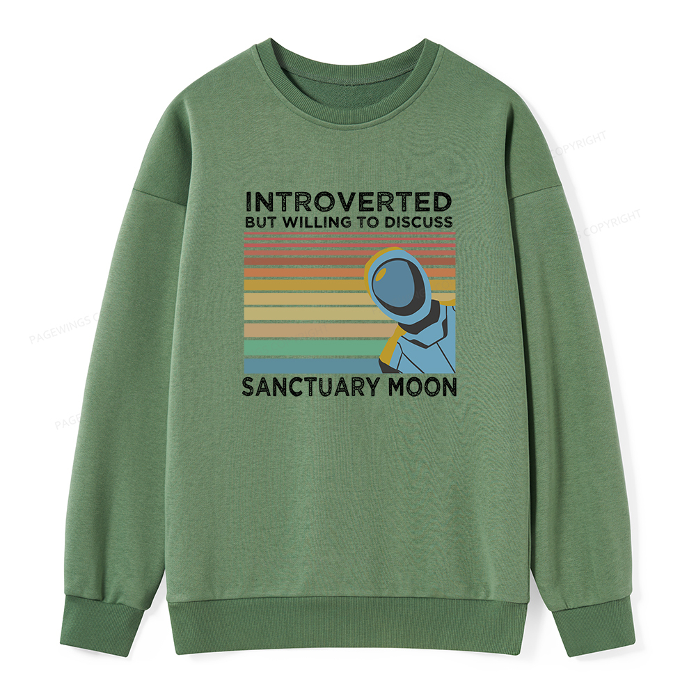 Pagewings Introverted But Willing to Discuss Sanctuary Moon Unisex Classic Sweatshirt