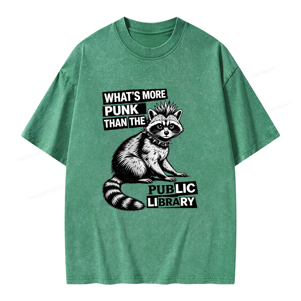 Pagewings What's More Punk Than The Public Library Unisex Washed T-shirt