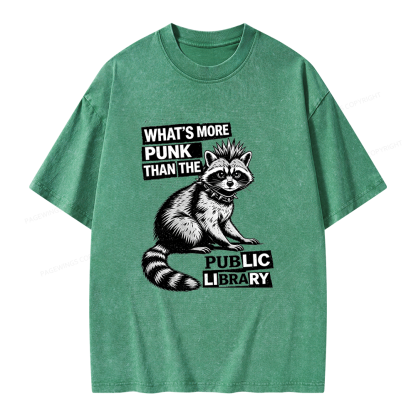 Pagewings What's More Punk Than The Public Library Unisex Washed T-shirt