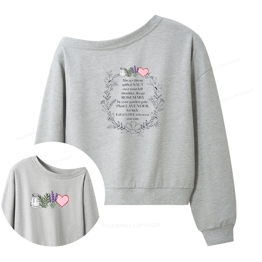 Pagewings Halloween Witchy Women Off Shoulder Sweatshirt