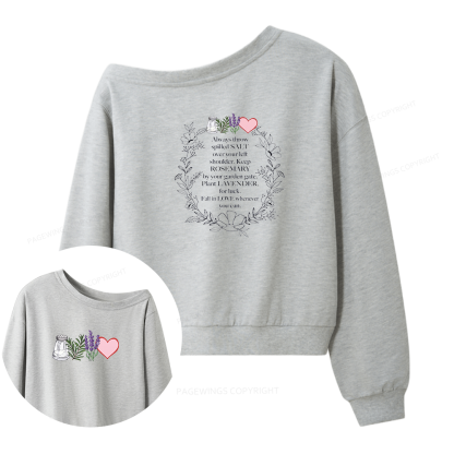 Pagewings Halloween Witchy Women Off Shoulder Sweatshirt