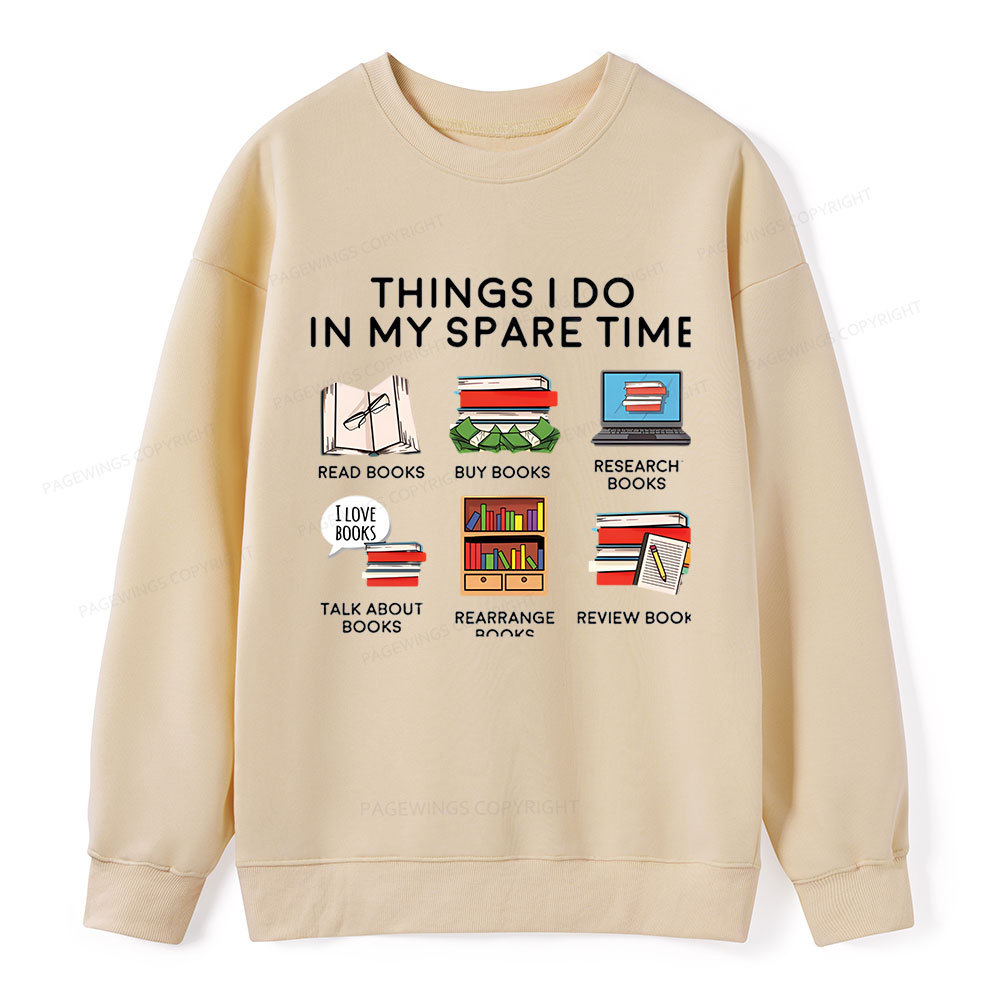 Pagewings Books Reading In My Spare Time Unisex Classic Sweatshirt