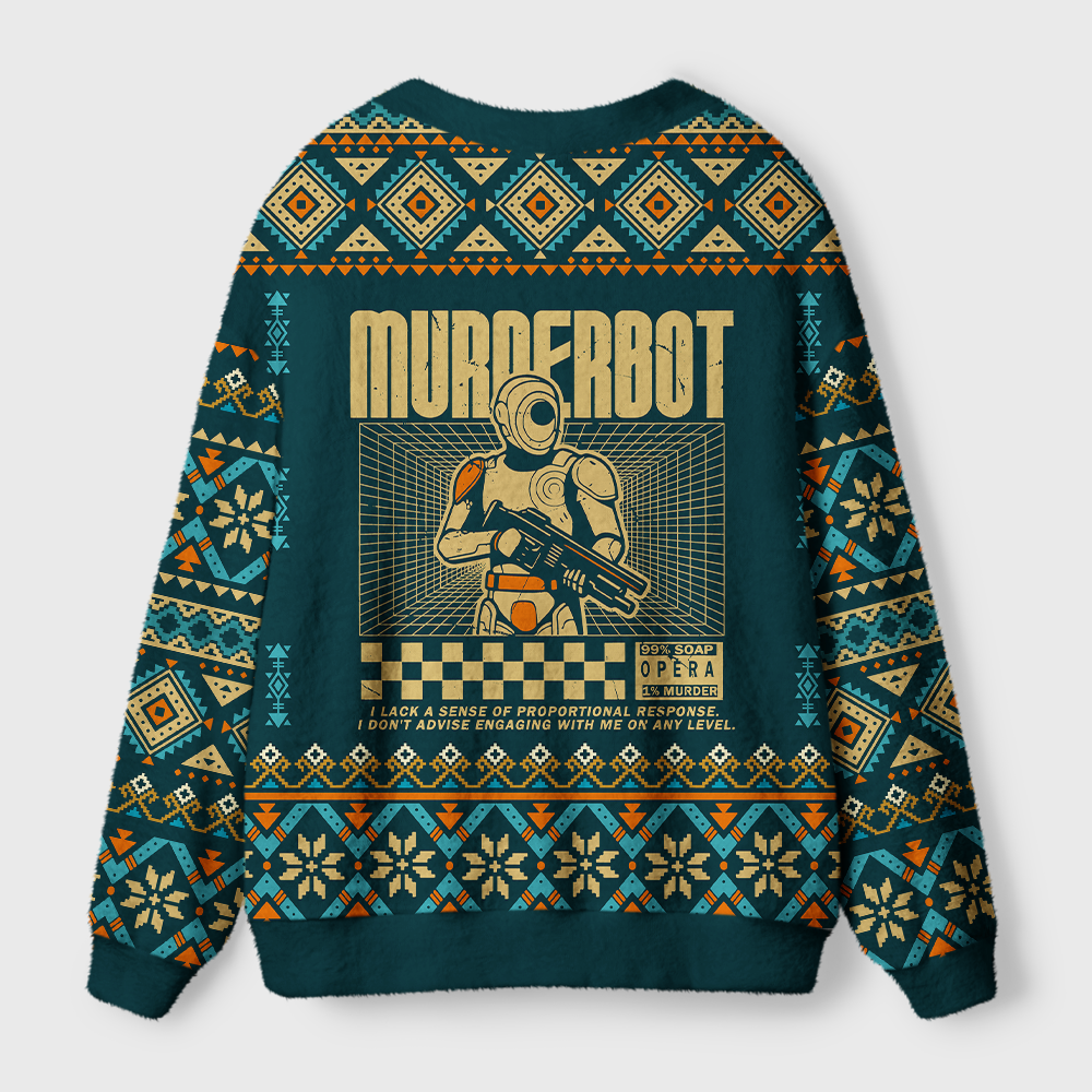 Pagewings Sci-Fiction Robot Hobby Light Knit Unisex Cardigan Sweaters