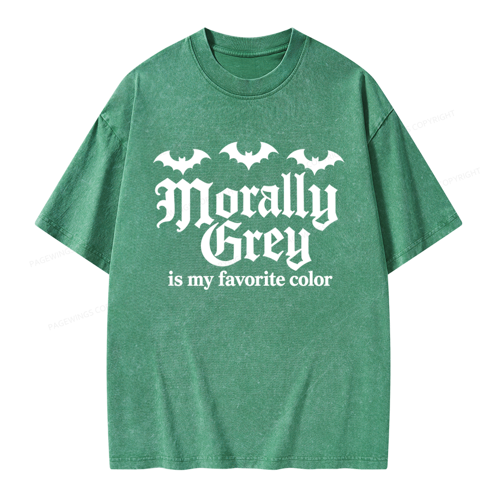 Pagewings Morally Grey Unisex Washed T-shirt