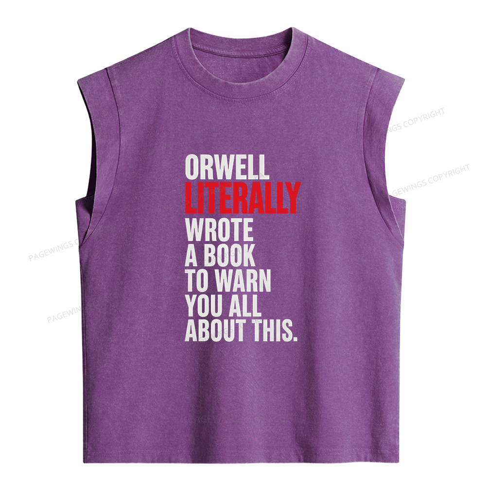 Pagewing I Literally Wrote A Book To Warn You Women's Washed Tank Top