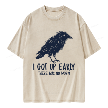 Pagewings I Got Up Early Unisex Washed T-shirt