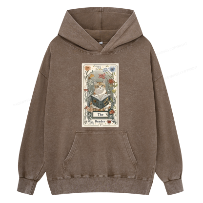 Pagewings The Reader Unisex Washed Hoodie
