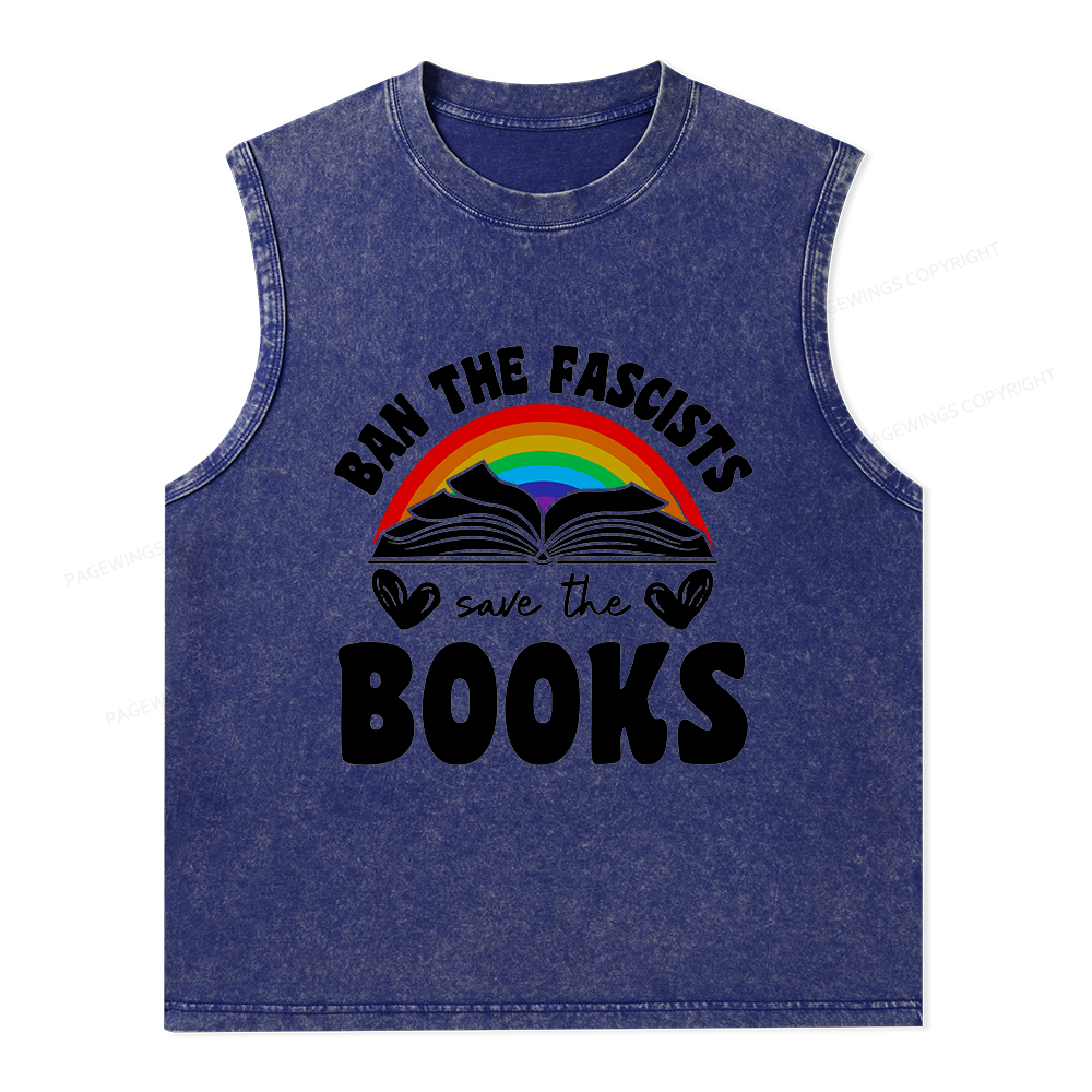 Pagewings Banned books T-Shirt Unisex Washed Tank Top