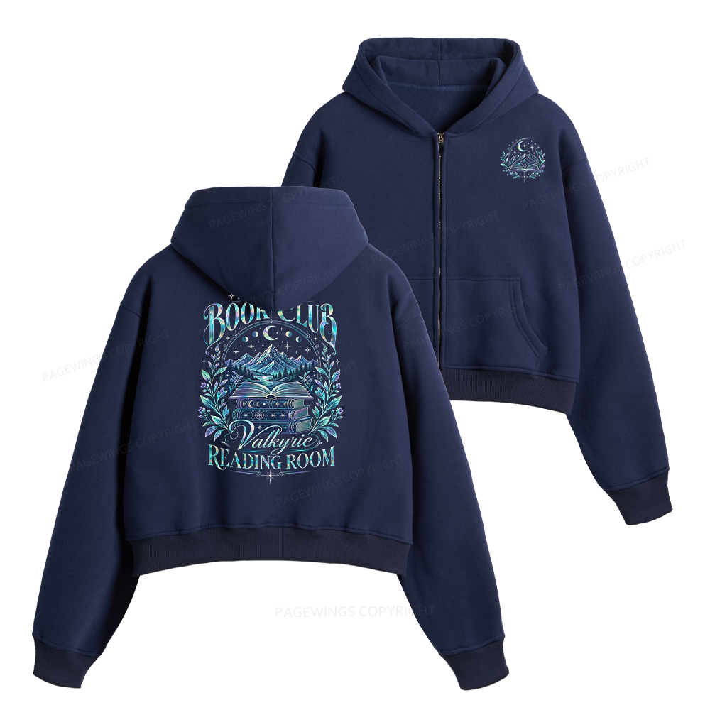 Pagewings House Of Wind Book Club Fleece Zip-Up Hoodie