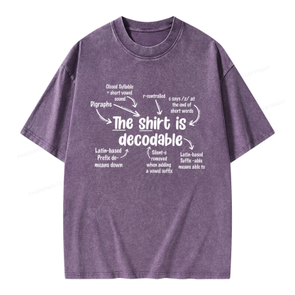 Pagewings The Shirt Is Decodable Unisex Washed T-shirt