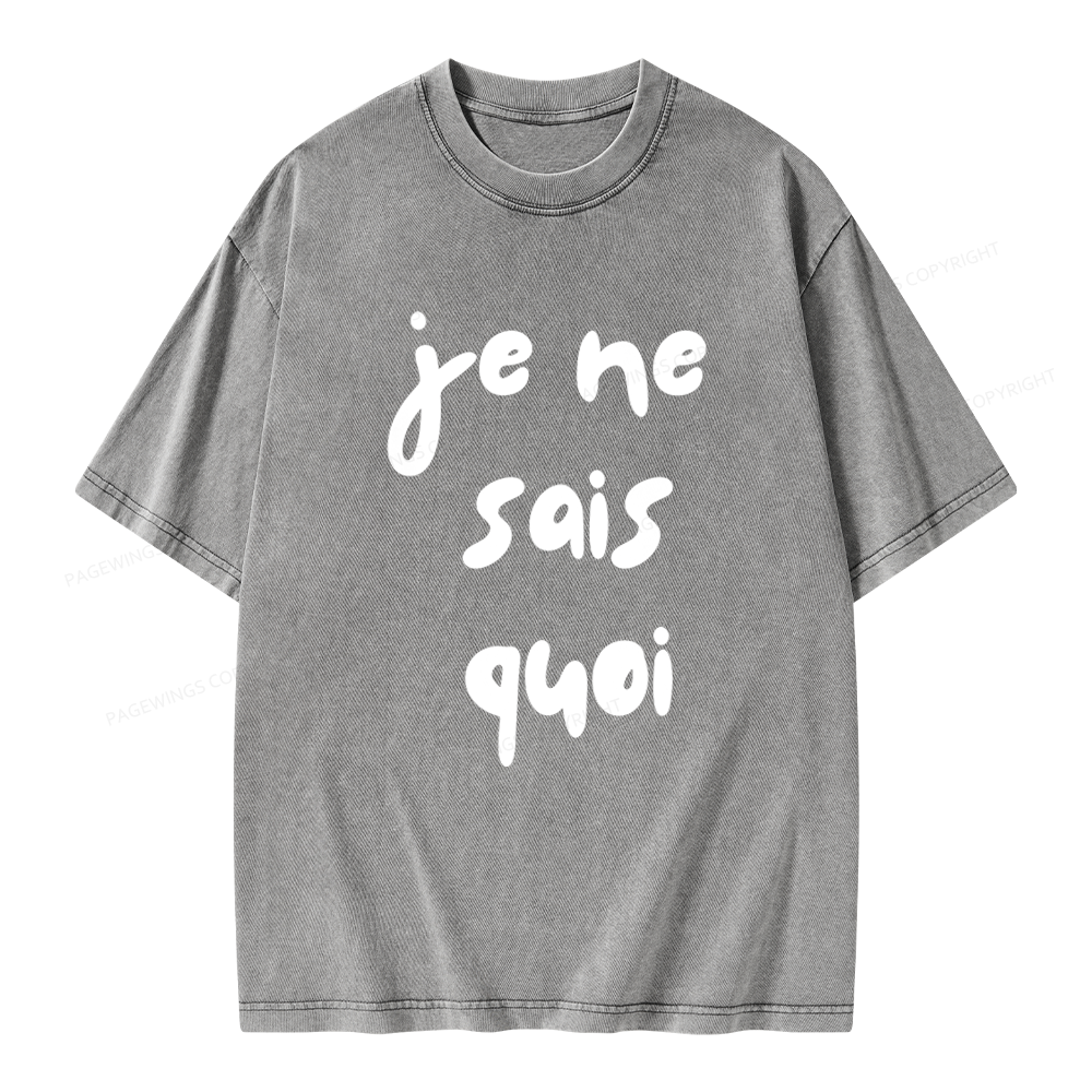 Pagewings Je Ne Sais Quoi Unisex Washed T-shirt