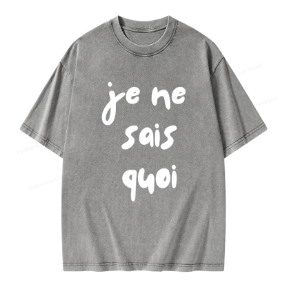 Pagewings Je Ne Sais Quoi Unisex Washed T-shirt
