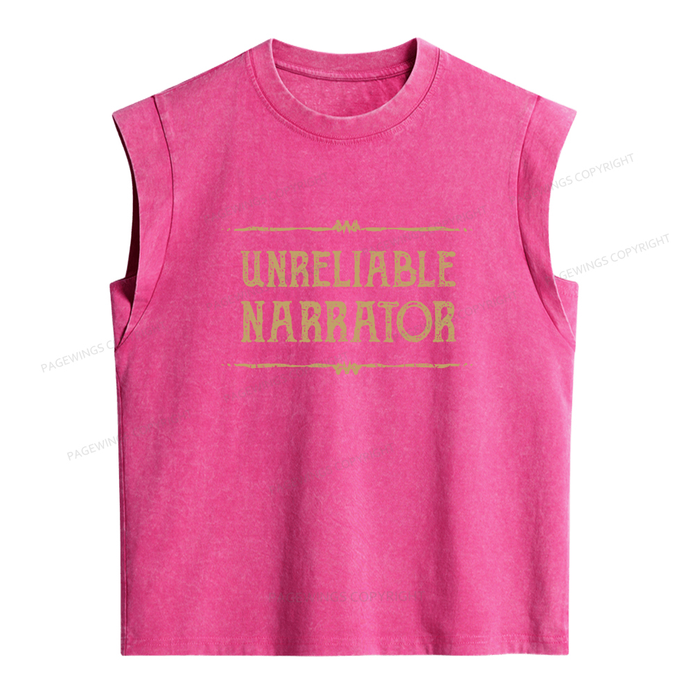 Pagewings Unreliable Narrator Women's Washed Tank Top