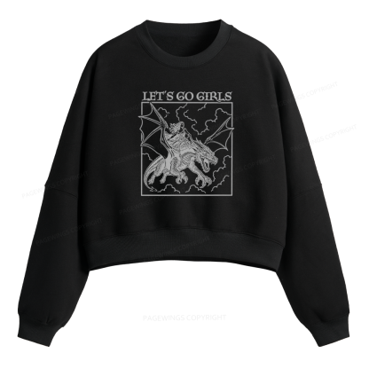 Pagewing Let's Go Girls Fleece Crop Sweatshirt