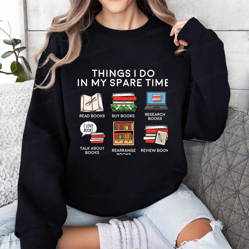 Pagewings Books Reading In My Spare Time  Unisex Classic Sweatshirt