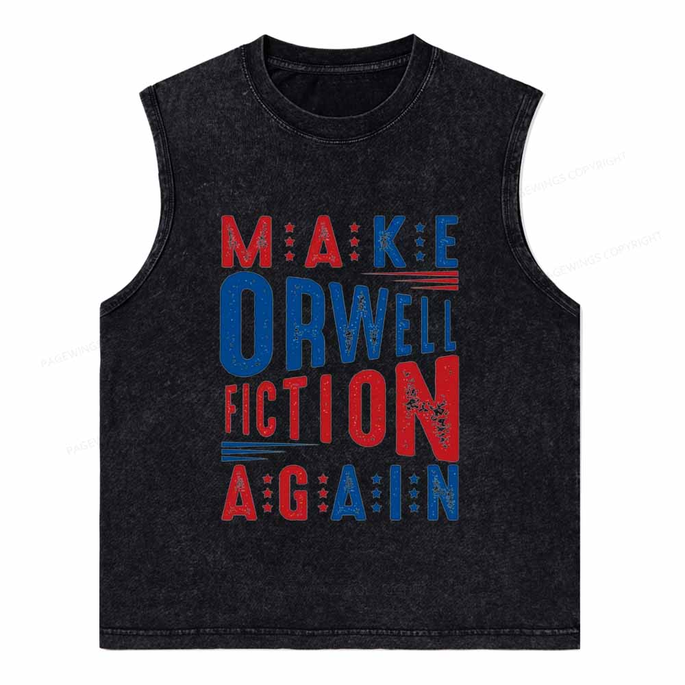 Pagewings 1984 Book Unisex Washed Tank Top