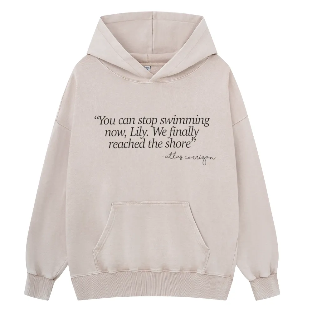 Pagewings It Ends With Us Unisex Washed Hoodie
