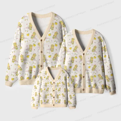 Pagewings Silly Goose Reading Club Unisex Ugly Cardigan Sweaters