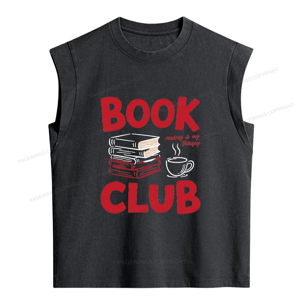 Pagewings Book Club Women's Washed Tank Top