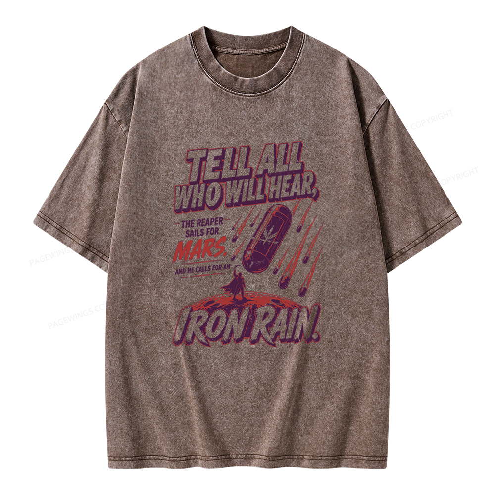 Pagewings Sci Fi Bookish Unisex Washed T-shirt
