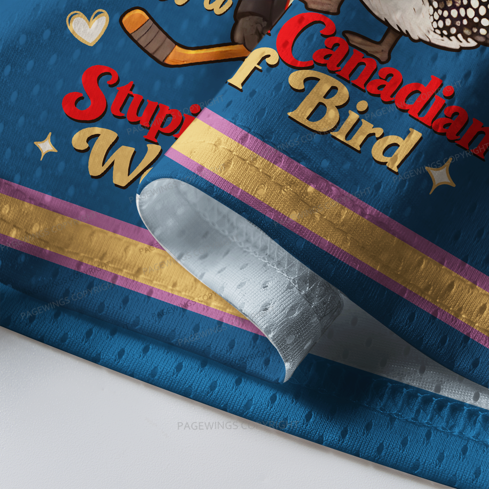 Pagewings Stupid Canadian Wolf Bird Unisex Mesh Jersey