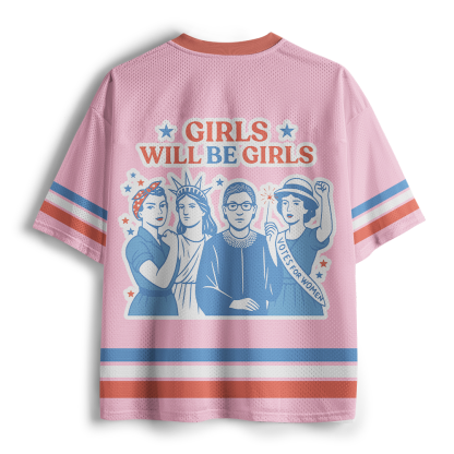 Pagewings Girls Will Be Girls Unisex Mesh Jersey