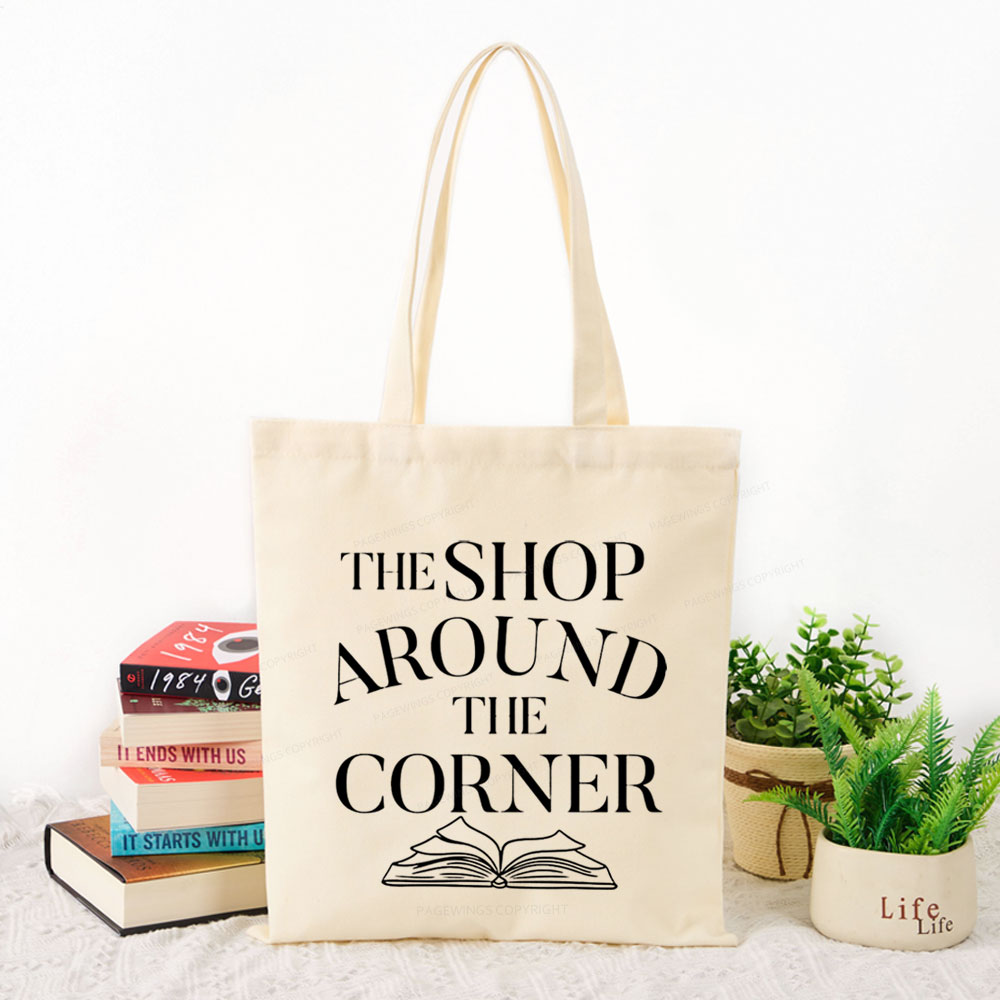 Pagewings The Shop Around The Corner Bookworm Tote Bag