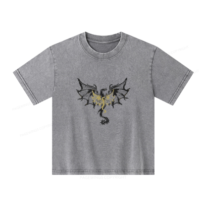 Pagewings Dragon Fantasty Unisex Kids Washed T-shirt