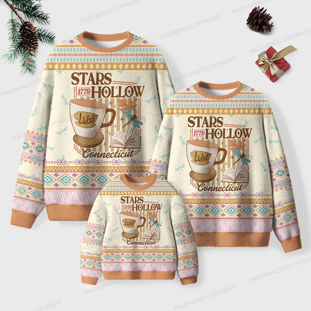 Pagewings Stars Hollow 1779 Connecticut Unisex Ugly Knit Sweatshirt
