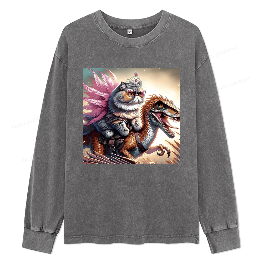 Pagewings Dungeon Crawler Unisex Washed Long Sleeve T-shirt