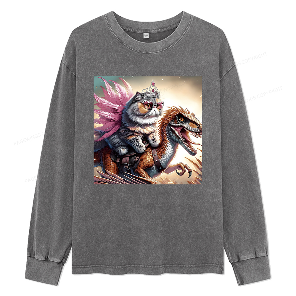 Pagewings Dungeon Crawler Unisex Washed Long Sleeve T-shirt
