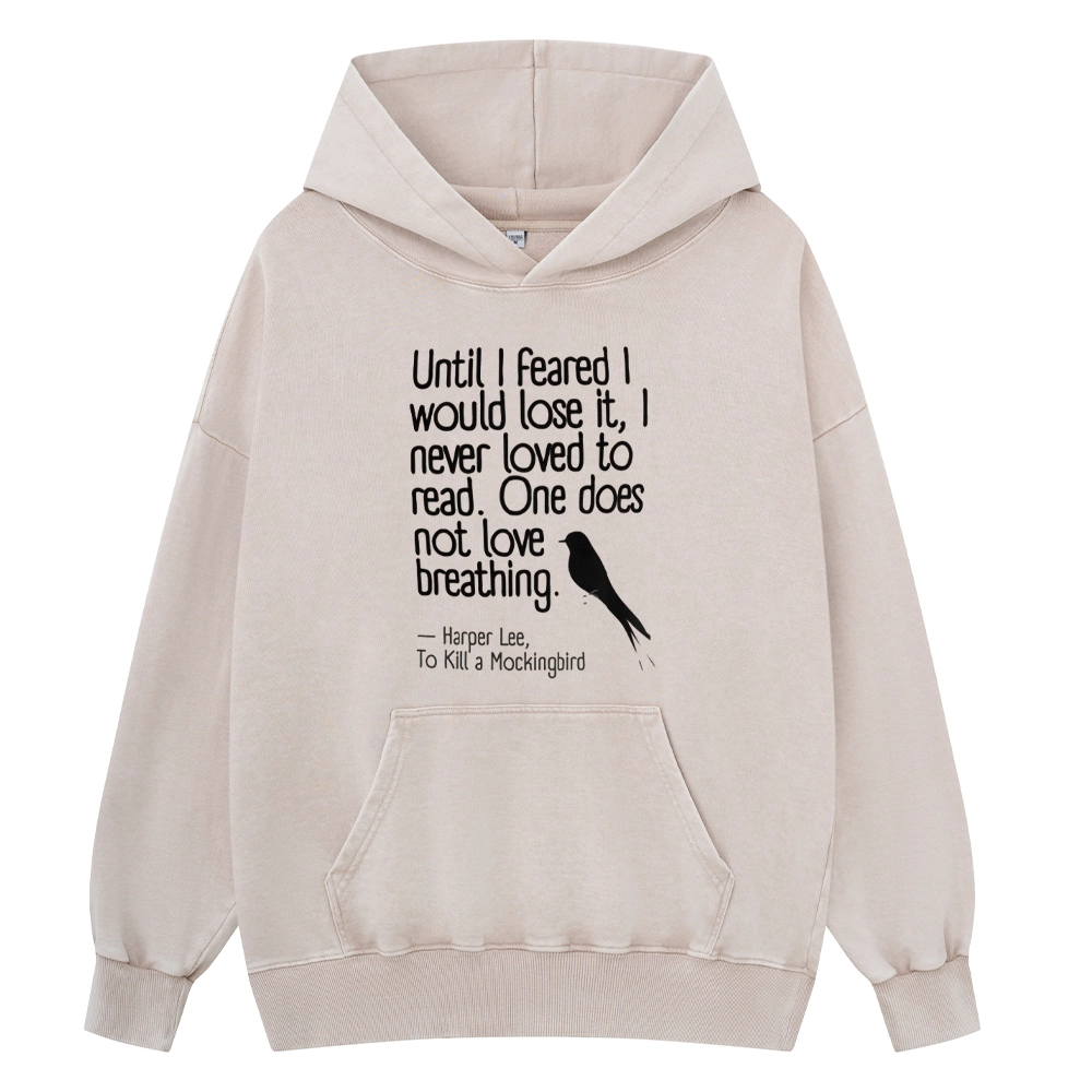 Pagewings To Kill a Mockingbird Reading Quote Unisex Washed Hoodie