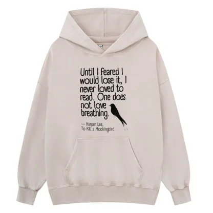 Pagewings To Kill a Mockingbird Reading Quote Unisex Washed Hoodie