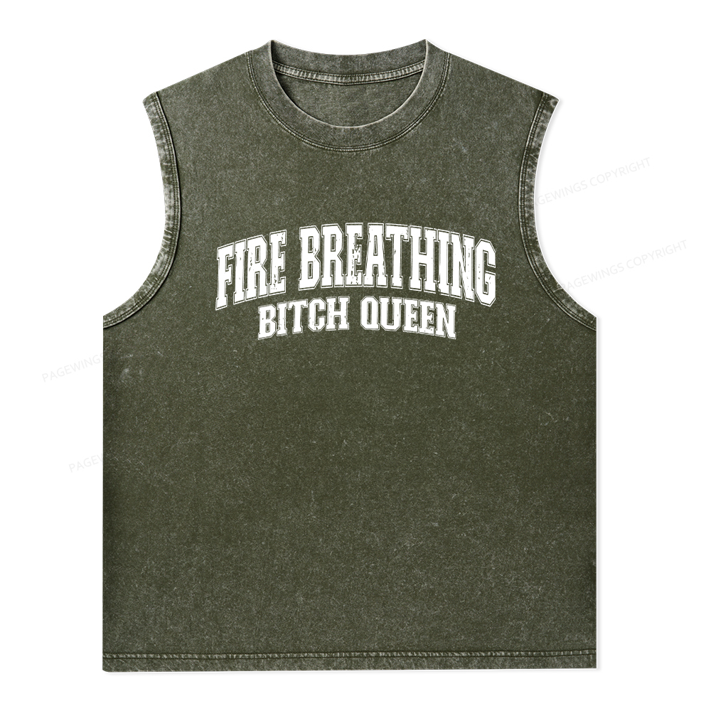 Pagewings Bookish Queen Unisex Washed Tank Top