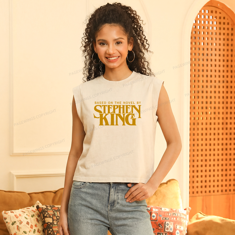 Pagewings Based On A Novel By Horror Writer Women's Washed Tank Top