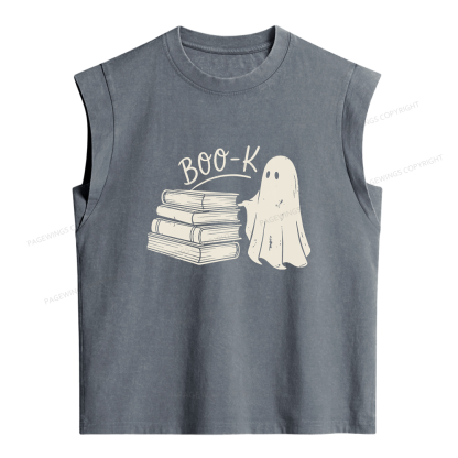 Pagewings Book Ghost Women's Washed Tank Top