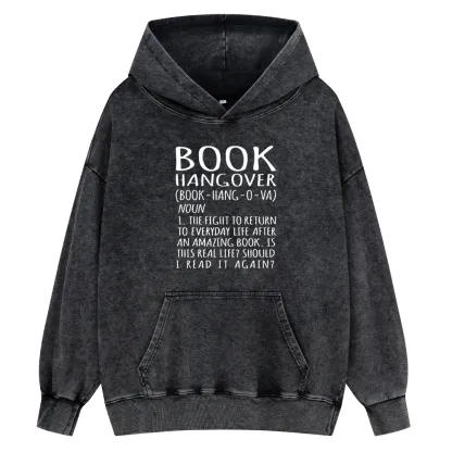 Pagewings Book Hangover Unisex Washed Hoodie
