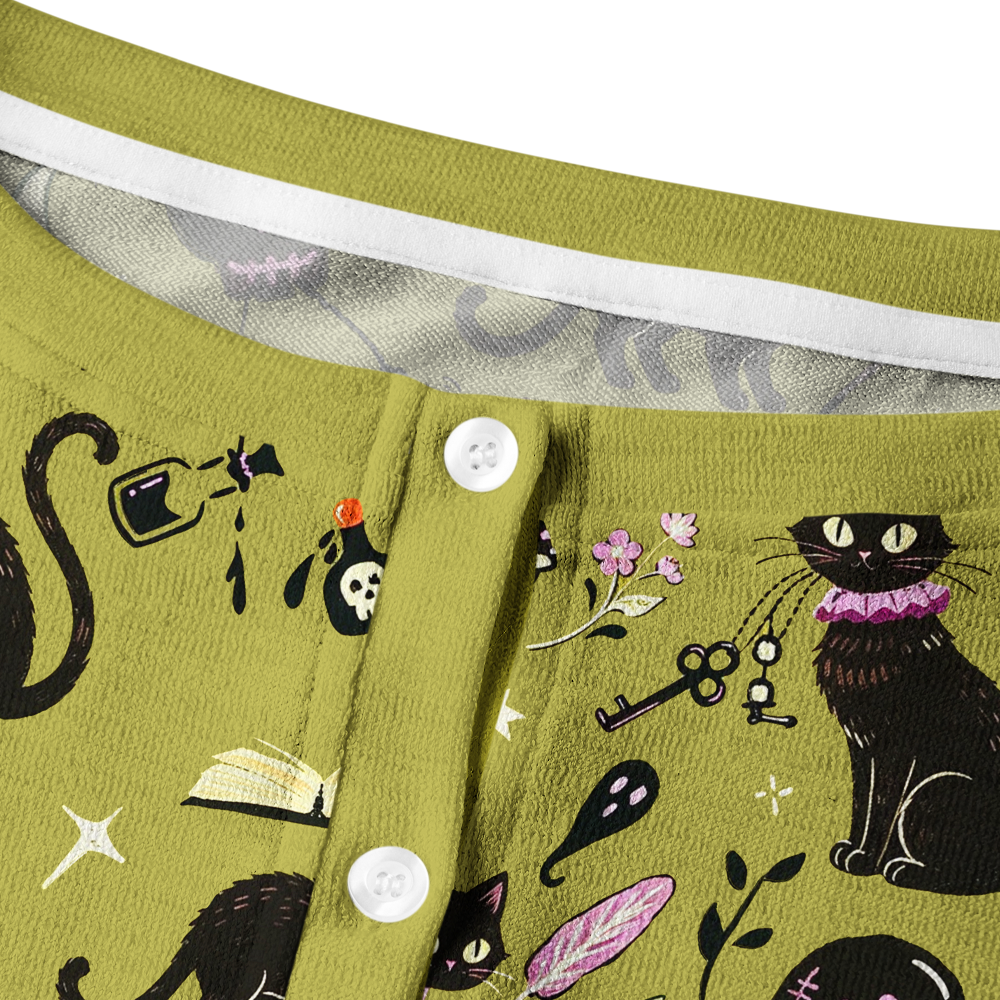 Pagewings Cat Book Lover Crew Neck Cardigan Sweaters