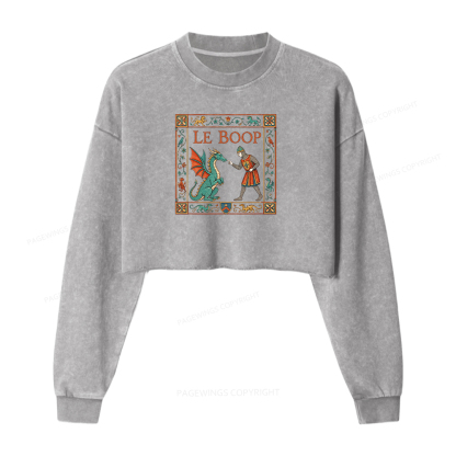 Pagewings Le Boop Washed Crop Sweatshirt