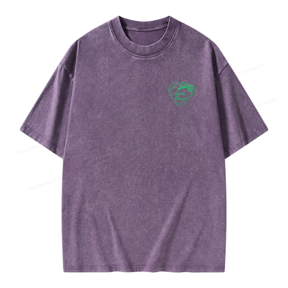 Pagewings Embroidered Book Lover Unisex Washed T-shirt