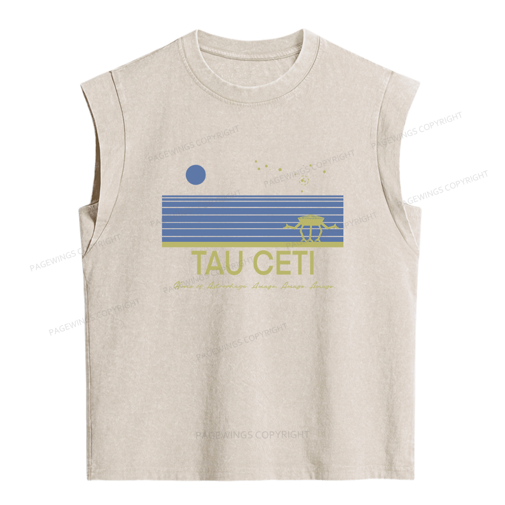 Pagewings Tau Ceti Women's Washed Tank Top