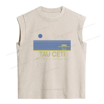 Pagewings Tau Ceti Women's Washed Tank Top
