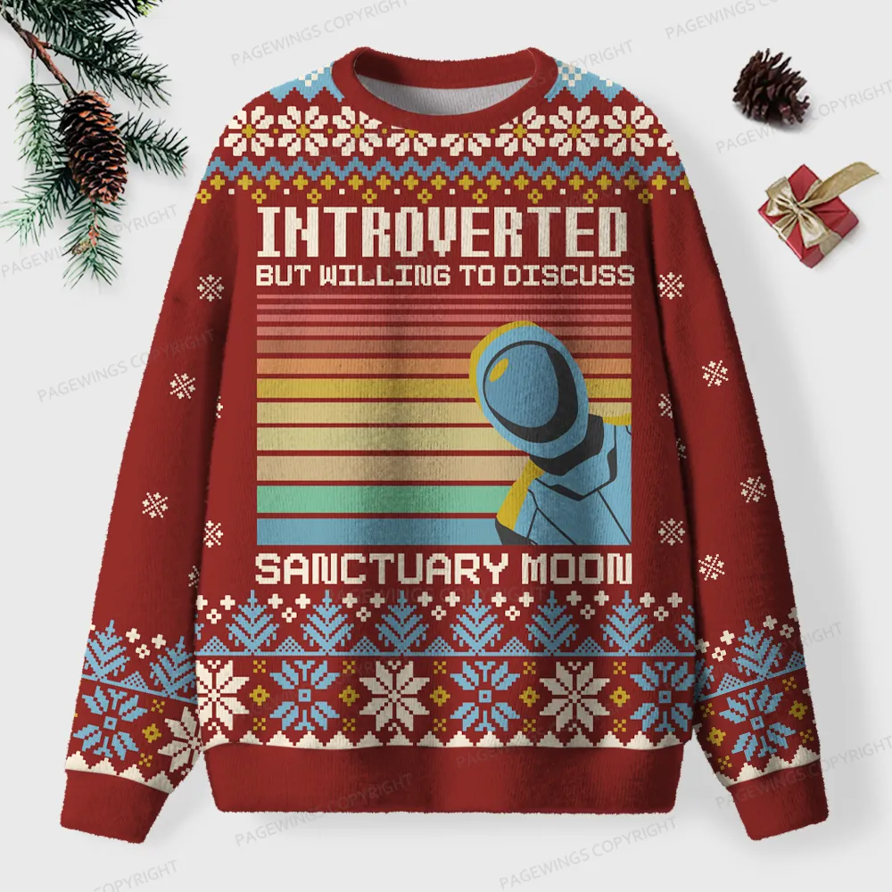 Pagewings To Discuss Sanctuary Moon Unisex Ugly Knit Sweatshirt