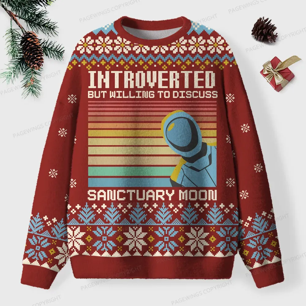 Pagewings To Discuss Sanctuary Moon Unisex Ugly Knit Sweatshirt