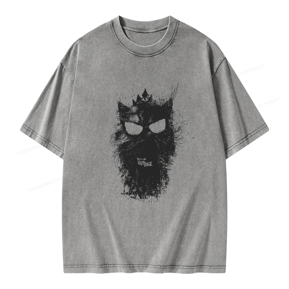 Pagewings This Is An Outrage Unisex Washed T-shirt