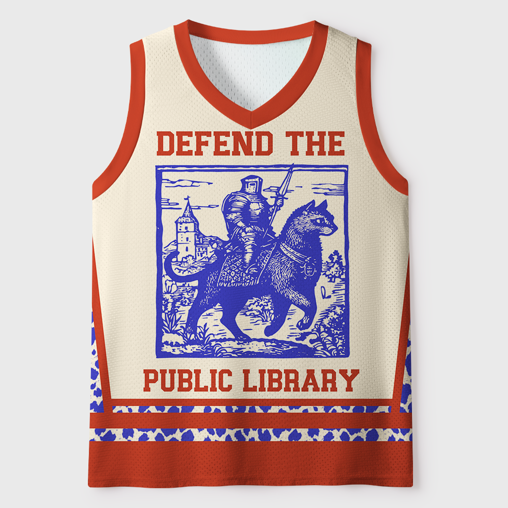 Pagewings Defend The Public Library Unisex Mesh Tank Top