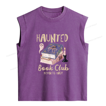 Pagewings Haunted Book Women's Washed Tank Top